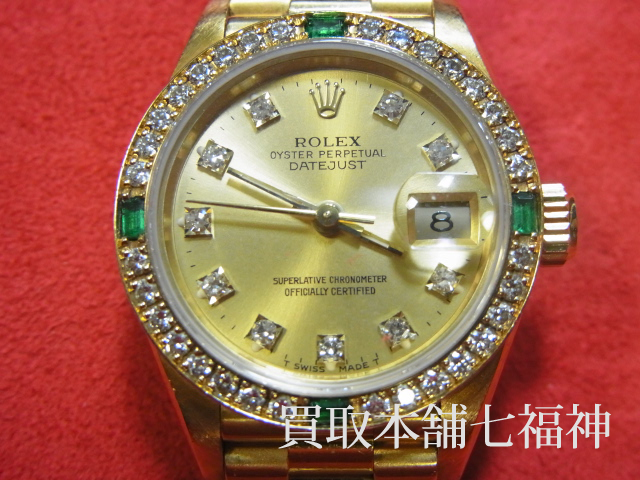 ROLEX(ロレックス) デイトジャスト 69078 E番 エメラルド&ダイヤベゼルの買取事例