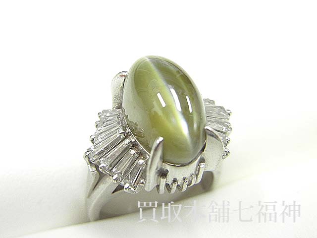 Pt900 クリソベリルキャッツアイリングの買取事例