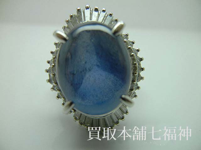 Pt900 スターサファイア10.61ct メレダイヤ1.16ctリングの買取事例