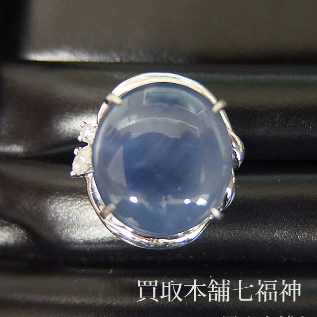 Pt900 スターサファイアリング 28.91ct