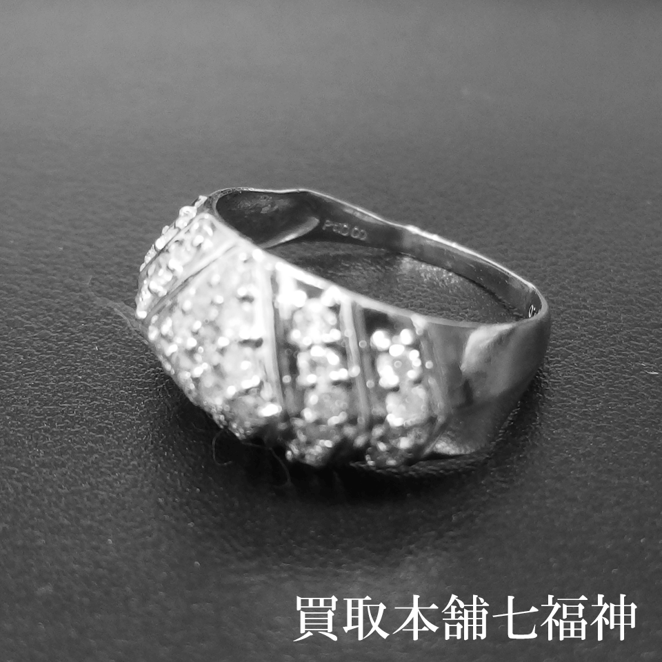 Pt1000 メレダイヤ付リングの買取事例