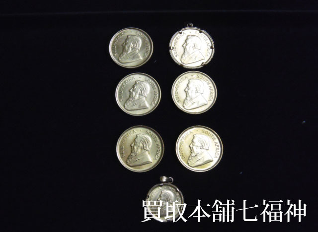 クルーガーランド金貨1/4oz 6枚 1/10oz 1枚の買取事例