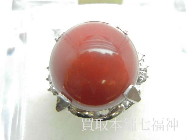 Pt900 珊瑚リング 15mmの買取事例