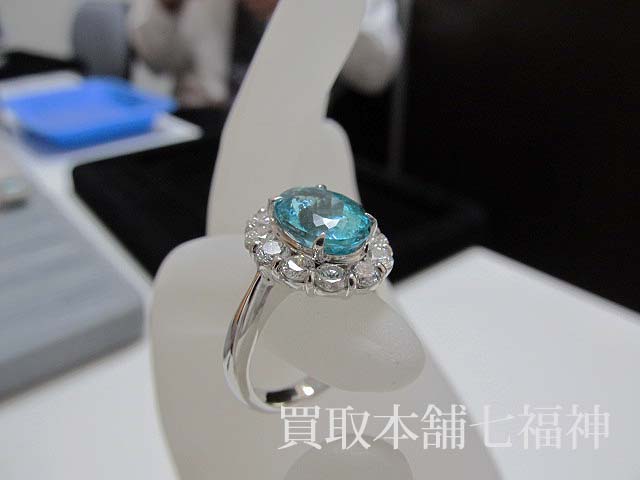 Pt900 パライバトルマリン・ダイヤモンド リングの買取事例