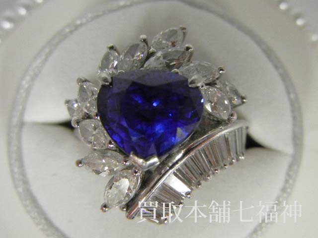 Pt900 サファイアリング 2.69ct メレダイヤモンド 1.52ctの買取事例