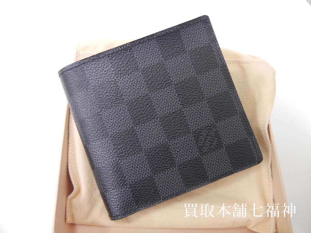 LV（ルイ・ヴィトン）ポルトフォイユ・マルコ（二つ折り財布）ダミエグラフィットN63336の買取事例
