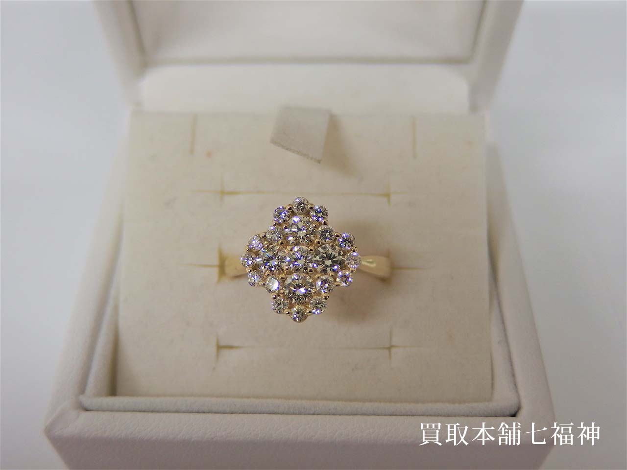 メレダイヤ付リング K18 3.8ｇ 1.00ctの買取事例