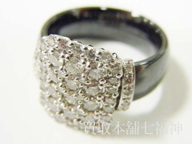 Pt900 セラミック メレダイヤモンドリングの買取事例