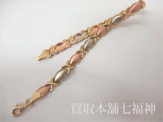 K14 スリーカラーゴールド ブレスレットの買取事例