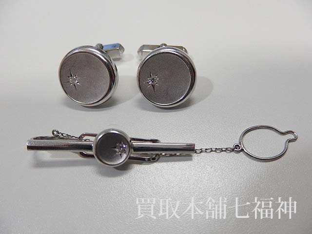 K14WG メレダイヤ付カフス/ネクタイピンの買取事例