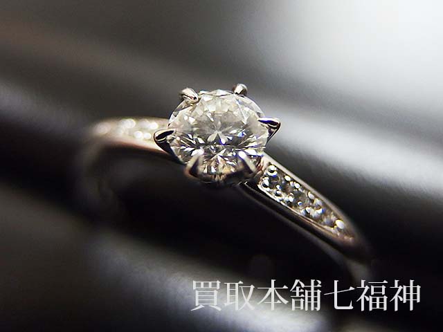 Pt950 ダイヤモンド0.289ct(中石) 0.03ct（脇石）リングの買取事例