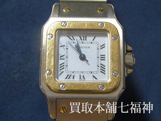 Cartier サントスラウンドLM クォーツ 腕時計 K18YG 不動品