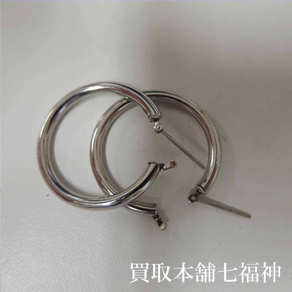 Pt900 プラチナフープピアスの買取事例 - 七福神ブログ 