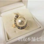 ゴールデンパールダイヤ付リング
