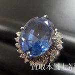 【買取相場80,000～93,000円】Pt900 サファイヤリング 9.88ctメレダイヤ付の買取事例