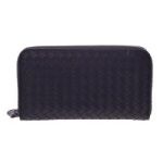 Bottega Veneta ボッテガ・ヴェネタ ラウンドファスナー長財布 イントレチャート カーフ ブラック