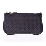 Bottega Veneta ボッテガ・ヴェネタ キーリング付コインケース イントレチャート 紺 ラムスキン