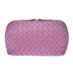 Bottega Veneta ボッテガ・ヴェネタ コスメティックポーチ イントレチャート パープル
