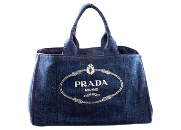 プラダのデニムのバッグ