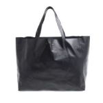 CELINE セリーヌ トートバッグ ホリゾンタルカバ ネイビー レザー