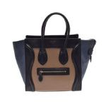 CELINE セリーヌ マイクロショッパー レザー トリコロールカラー