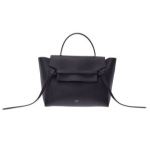 CELINE セリーヌ ベルトバッグ カーフ ブラック G金具 ストラップ