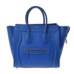 CELINE セリーヌ ラゲージ ミニショッパー レザー 青
