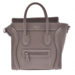 CELINE セリーヌ ラゲージ ナノショッパー グレー カーフ