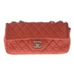 CHANEL シャネル マトラッセ チェーンショルダー オレンジ ラムスキン