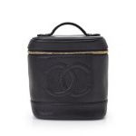 CHANEL シャネル キャビアスキン 縦型バニティ