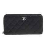 CHANEL シャネル マトラッセ ラウンドファスナー長財布 ソフトキャビア