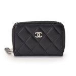 CHANEL シャネル マトラッセ コインケース ラムスキン ブラック