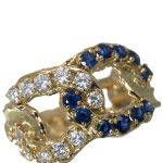 Chaumet ショーメ ダイヤ サファイア K18YG リング