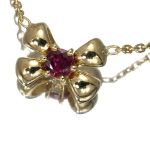Chaumet ショーメ ルビー リボンモチーフ ネックレス K18YG