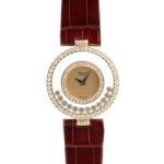 Chopard ショパール ハッピーダイヤ YG/革