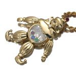 Chopard ショパール ハッピーダイヤ ピエロ ダイヤモンド ルビー サファイア K18 ネックレス