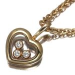 Chopard ショパール ハッピー ダイヤモンド ハート ネックレス K18PG