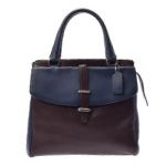 Coach コーチ 2WAYハンドバッグ ブラウン ネイビー ストラップ付