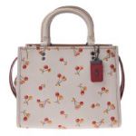 Coach コーチ 2WAYハンドバッグ ローグ25 グラブタン レザー ウィズ チェリー 白 21636