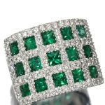 DAMIANI ダミアーニ エメラルド ダイヤモンド スカッキ リング K18WG