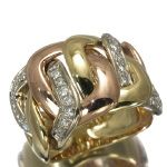 DAMIANI ダミアーニ ダイヤモンド 0.42ct スリーカラー リング K18YG/WG/PG