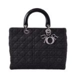 Dior ディオール レディディオール カナージュバッグ デニム ブラック ストラップ付