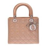 Dior ディオール レディディオール カナージュ エナメル ベージュピンク