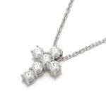 gimel ギメル クロスネックレス ダイヤ0.623ct