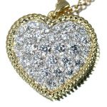 gimel ギメル ハート パヴェ ネックレス ダイヤ1.16ct