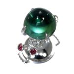 gimel ギメル ピンブローチ トルマリン 3.092ct ダイヤ スピネル