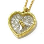 gimel ギメル ハート蜂 ダイヤネックレス 1.176ct