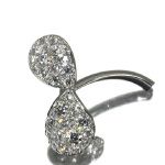 gimel ギメル リーフ ダイヤピンブローチ 0.653ct
