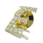 gimel ギメル イニシャルE ダイヤブローチ