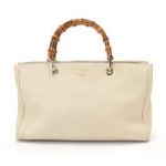 GUCCI グッチ バンブー 2WAYハンドバッグ アイボリー